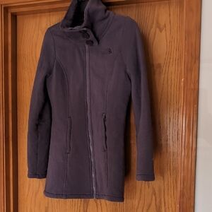The North Face Purple Trench Coat with High Collar